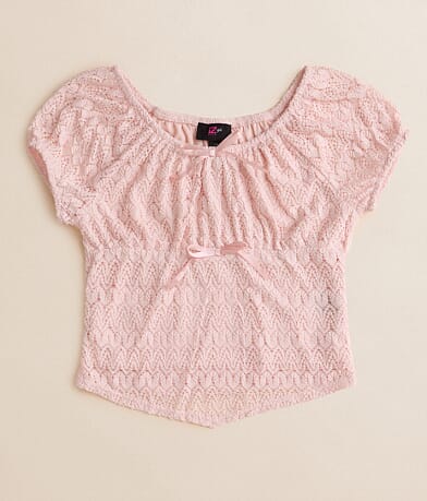 iZ Byer Girls - Lace Bow Top front view