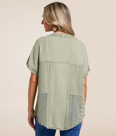 Daytrip Open Weave Top back view