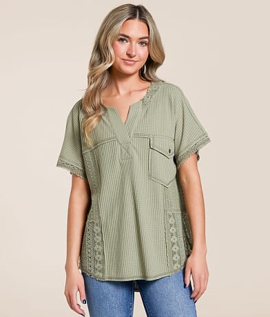 Daytrip Open Weave Top front view