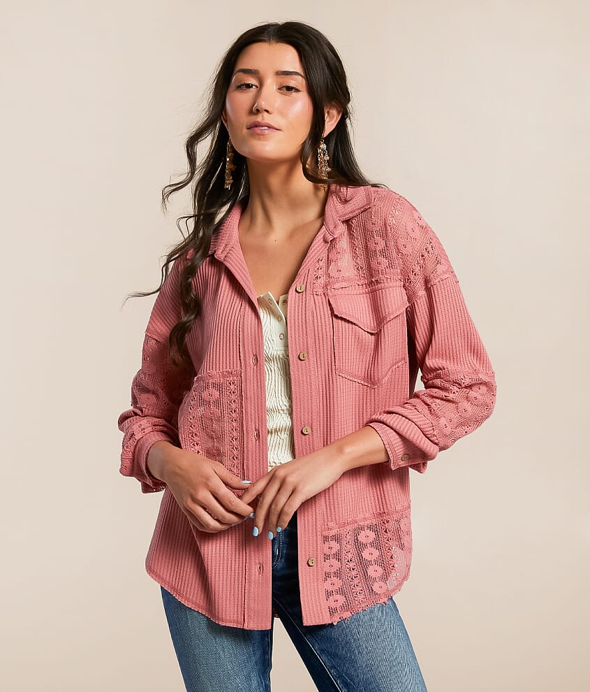 BKE Lace Waffle Shirt