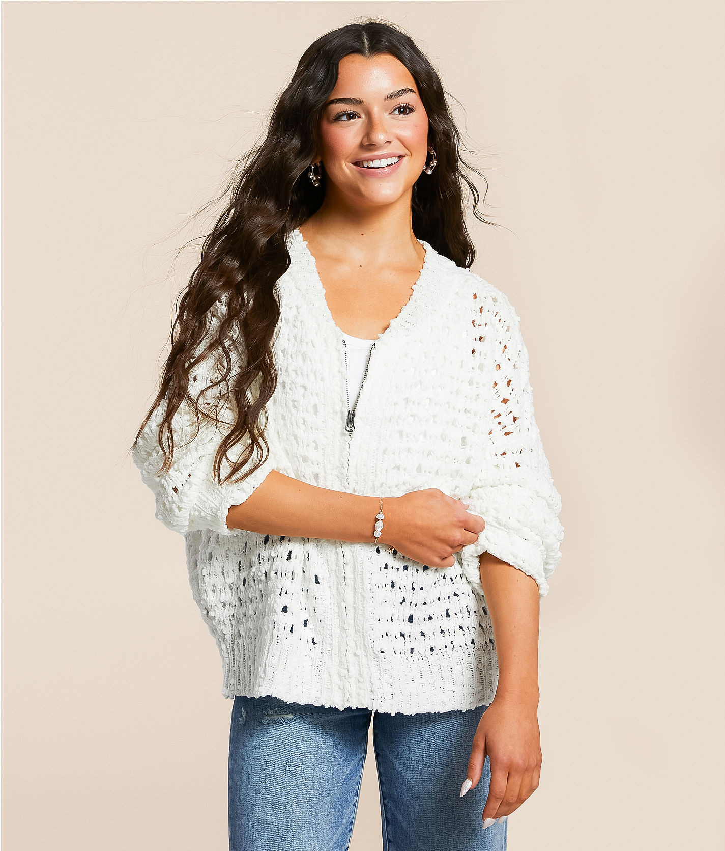 Daytrip Nubby Cardigan Sweater - Women's Sweaters in White | Buckle