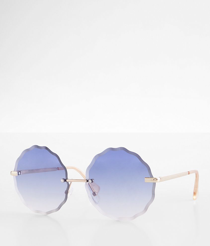 BKE Scalloped Round Sunglasses front view