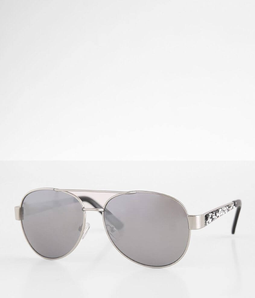 BKE Mirrored Aviator Sunglasses front view
