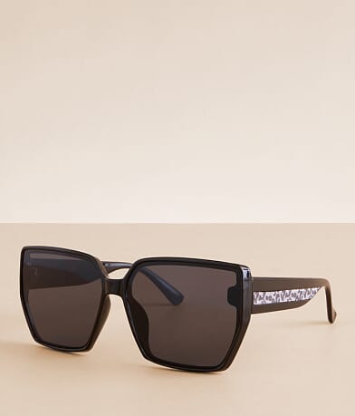 BKE Glitter Square Sunglasses front view