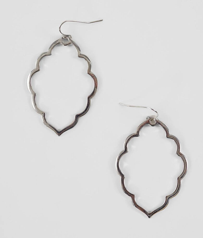 BKE Scalloped Metal Earring front view