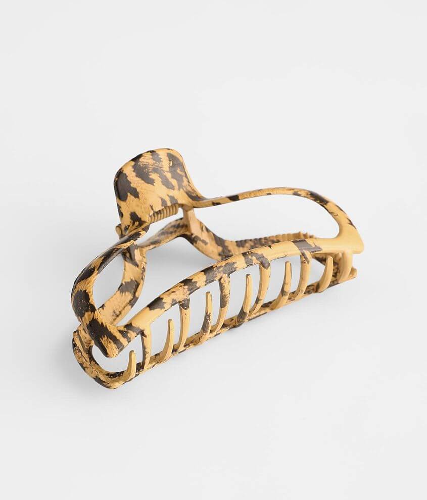 BKE Leopard Hair Claw Clip front view