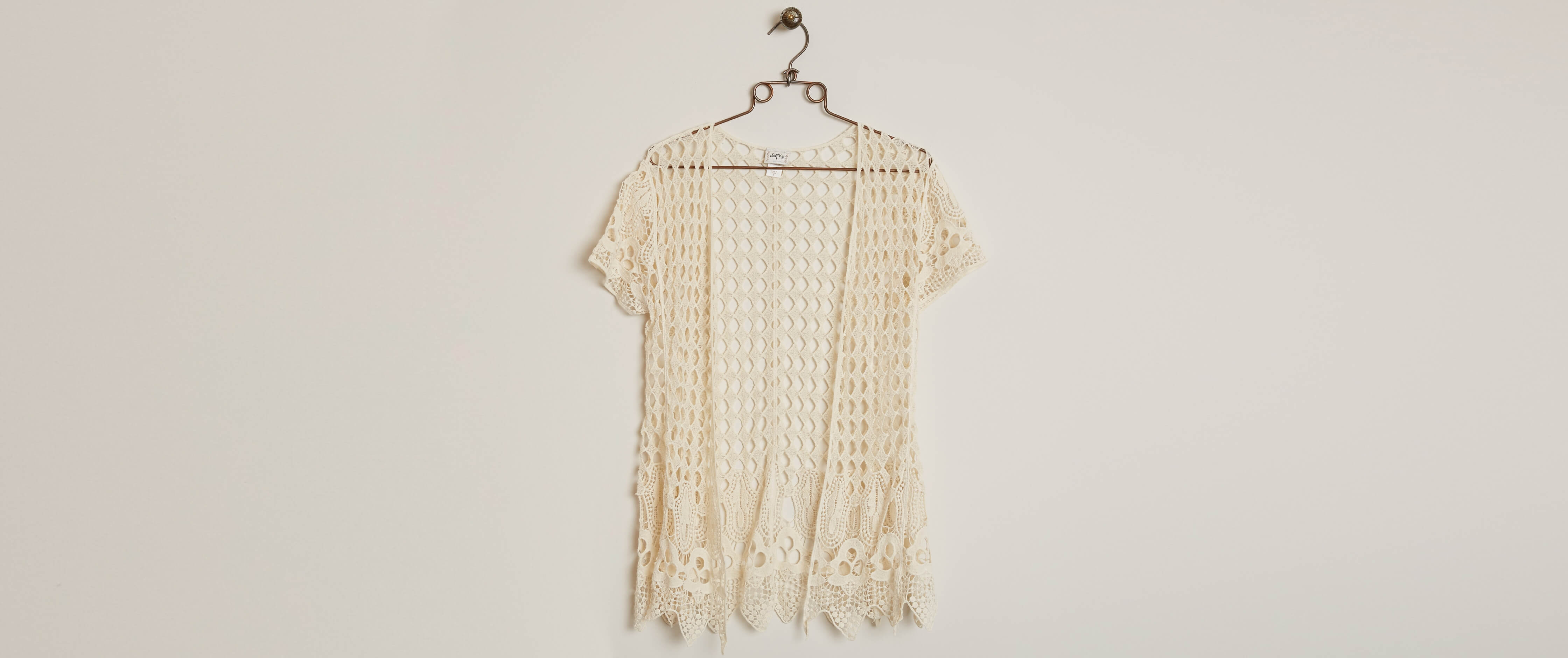 Daytrip Crochet Cardigan Sweater Women's Sweaters in Cream Buckle