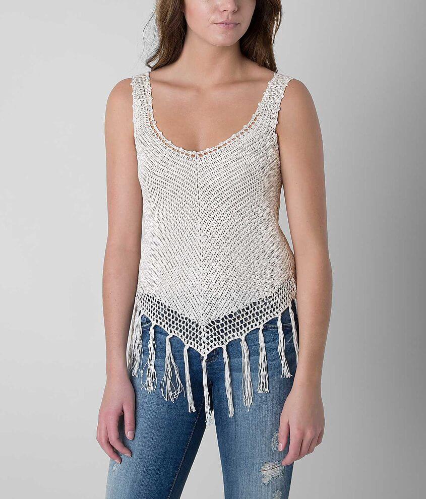 Daytrip Open Weave Tank Top front view