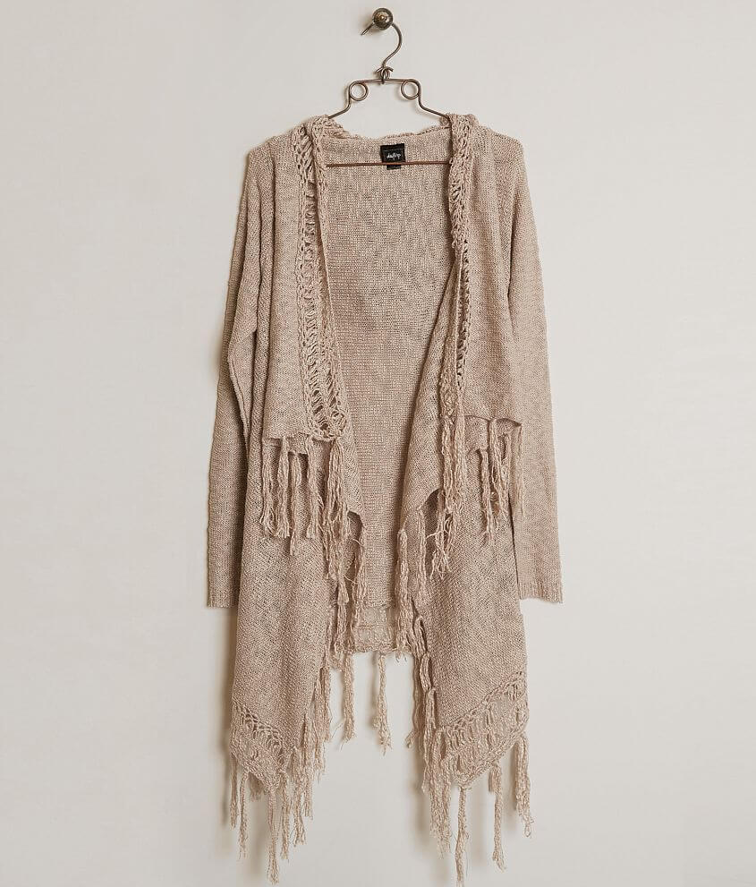 Daytrip Fringe Hooded Cardigan Sweater Women's Sweaters in Daytrip Fringe Hooded Cardigan Sweater Women's Sweaters in