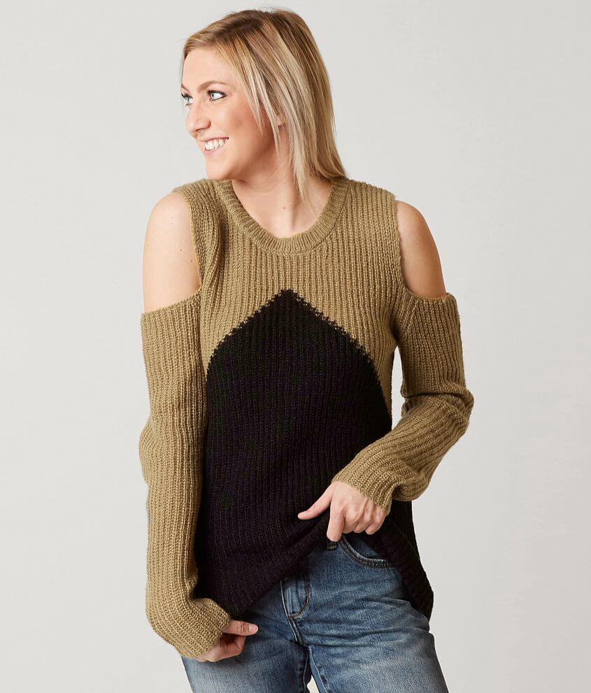 Daytrip Cold Shoulder Sweater front view
