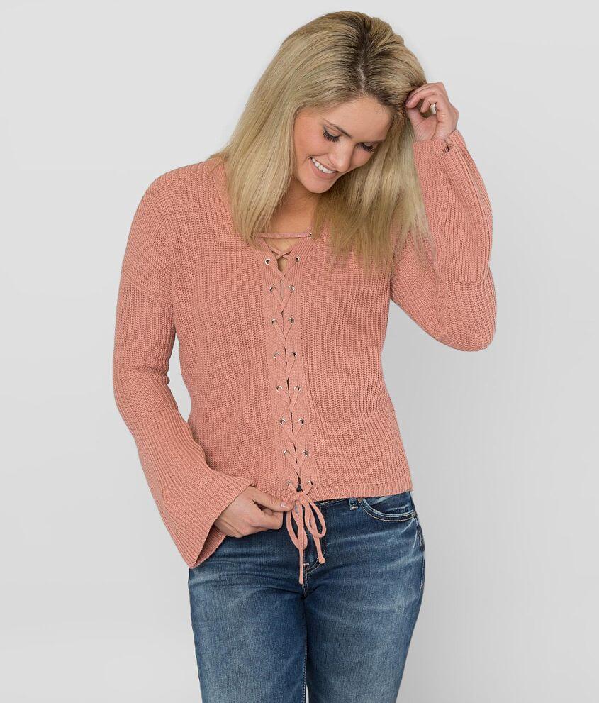 Daytrip Lace-Up Sweater front view