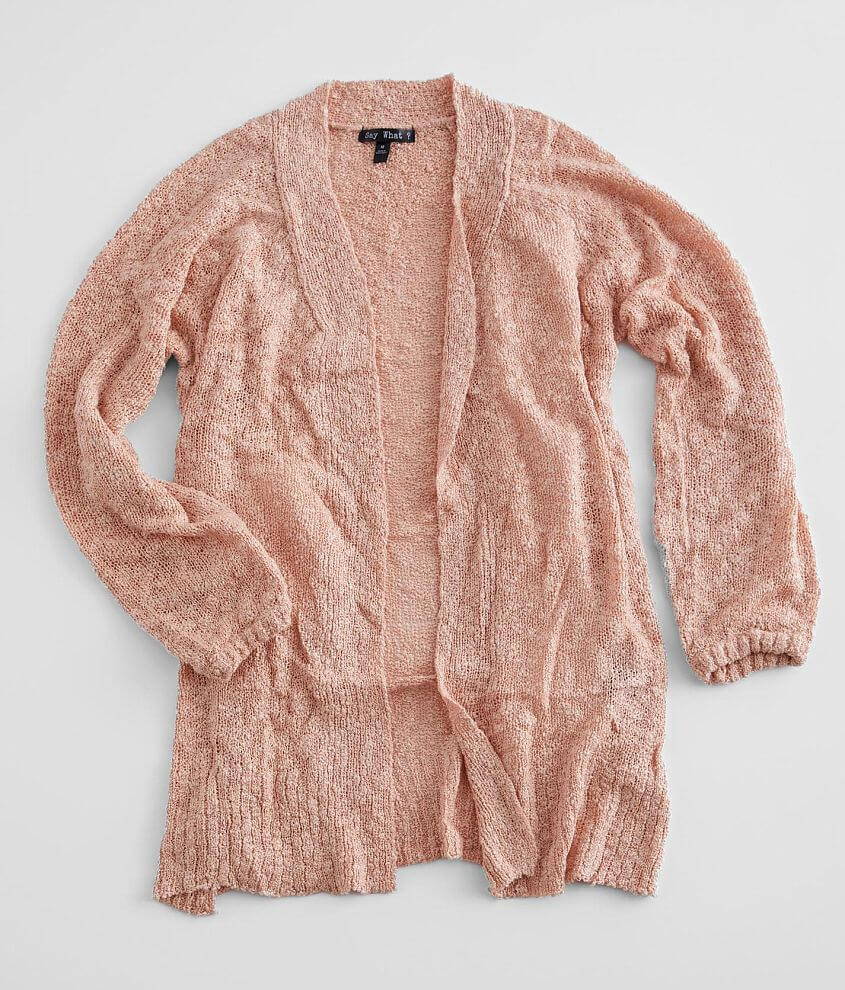 Say What? Lightweight Cardigan Sweater Women's Sweaters in Pale Blush