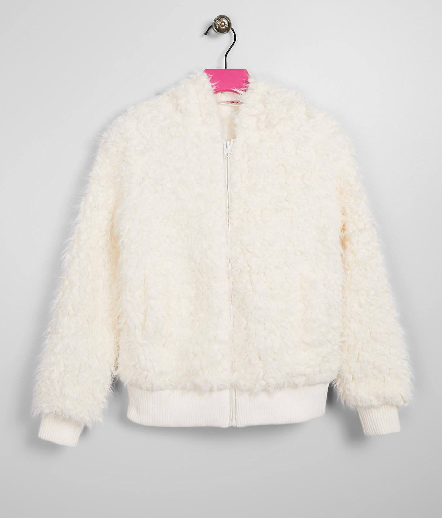 faux fur girl coat