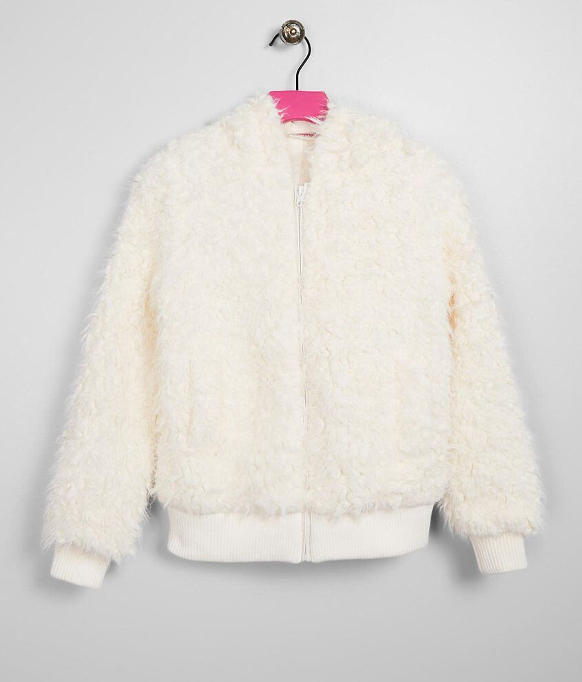 Girls - Daytrip Faux Fur Hooded Jacket front view