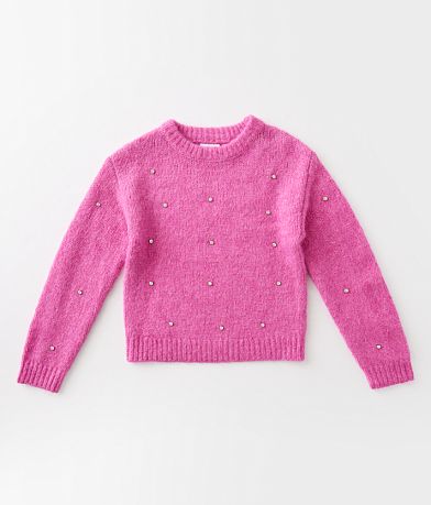 Willow & Root Girls - Rhinestone Sweater front view