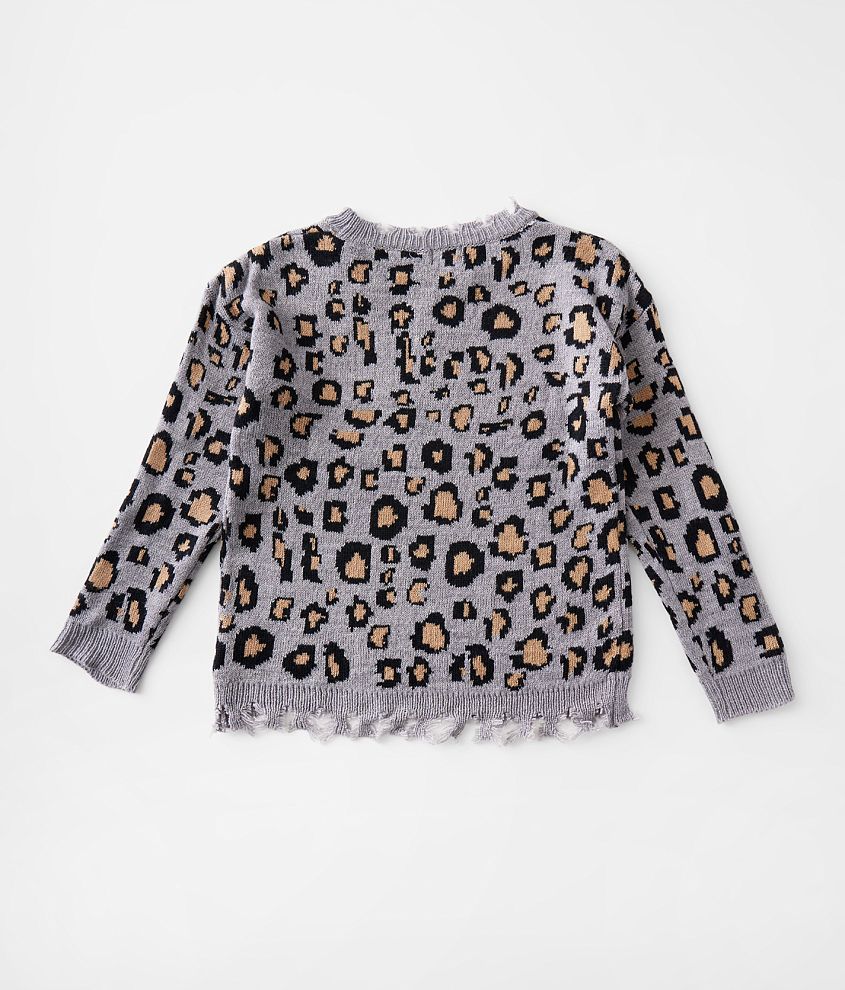 Girls - Animal Print Sweater
