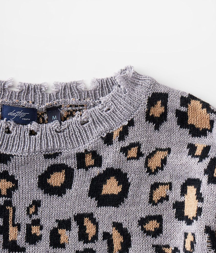 Girls - Animal Print Sweater