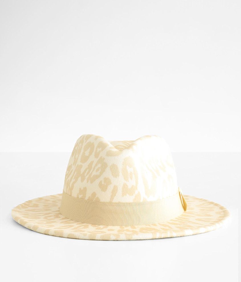 BKE Animal Print Panama Hat front view