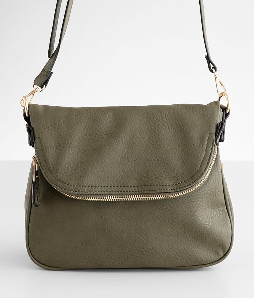 Moda Luxe Leather Multi-use Satchel, Tote, Purse, Crossbody Bag Olive Green