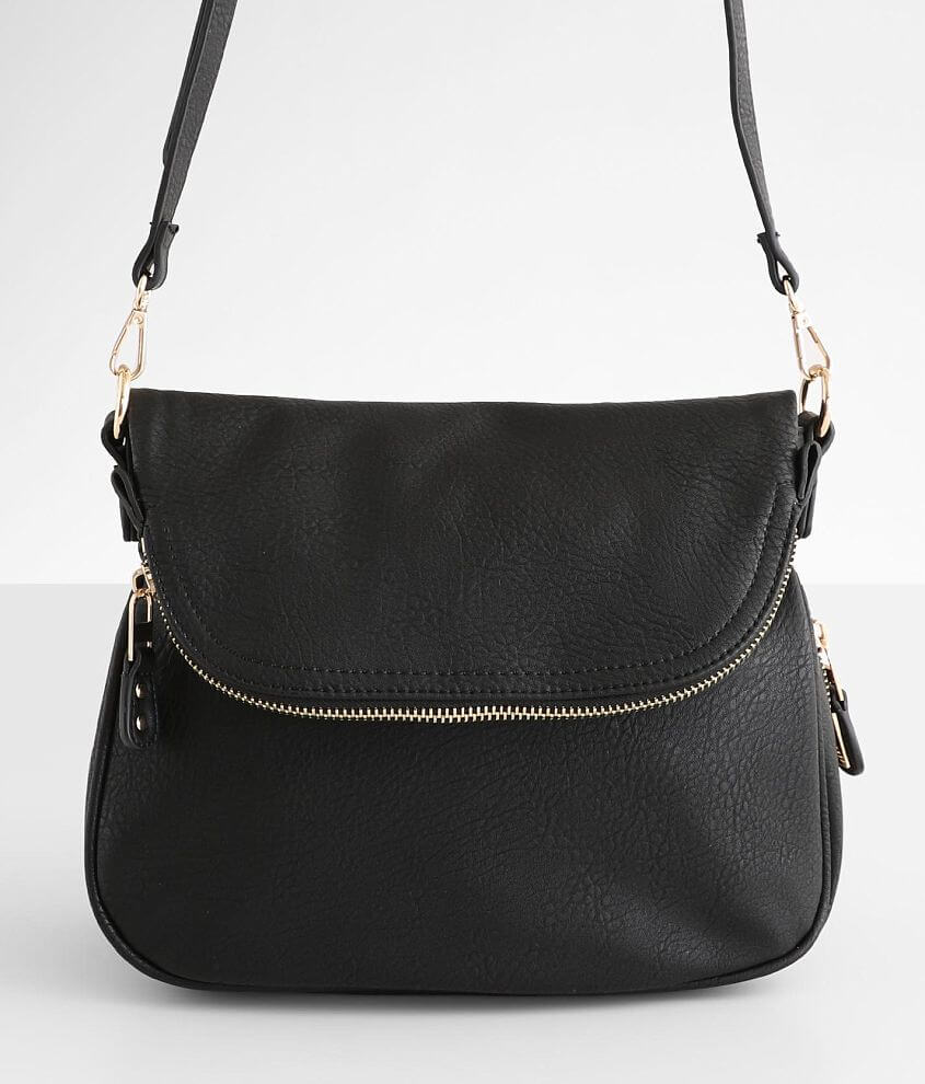 Moda Luxe Solid Black Crossbody Bag One Size - 65% off