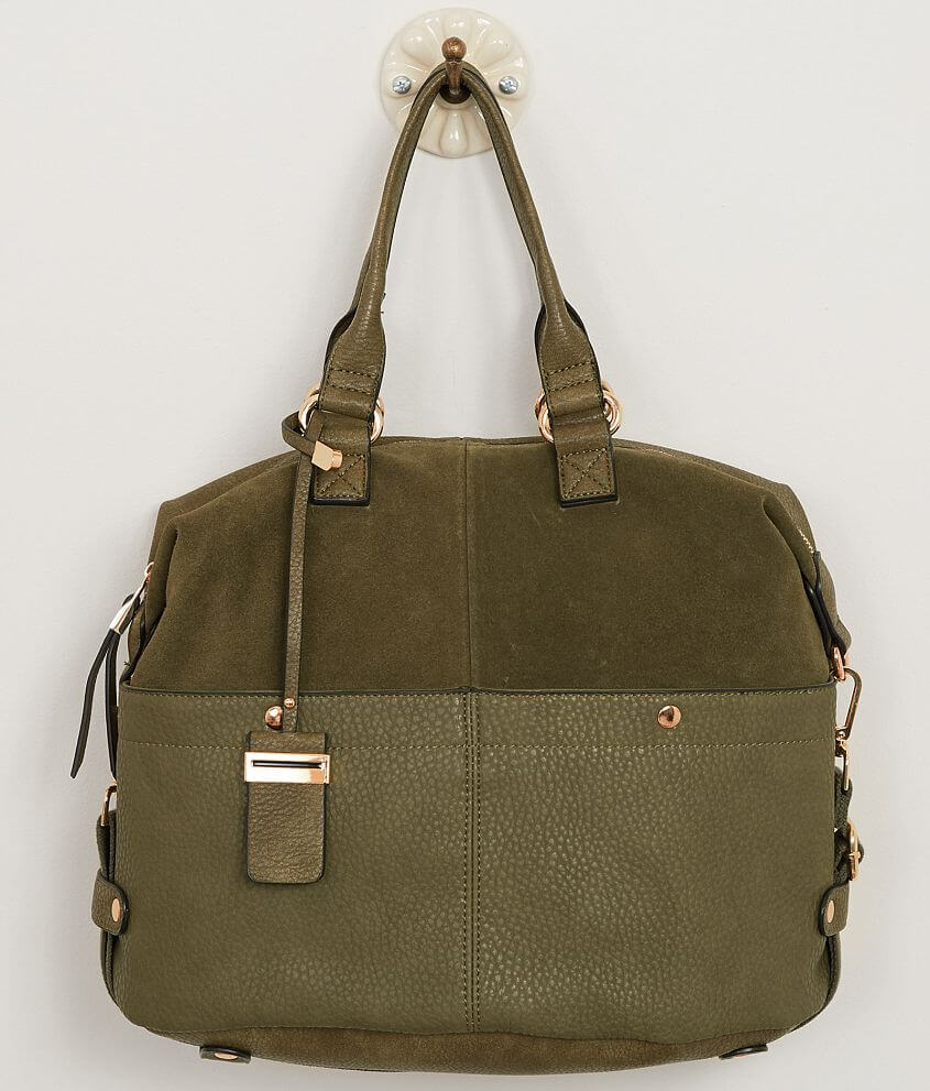 Moda Luxe, Bags, Moda Luxe London Mixed Material Satchel One Size Olive