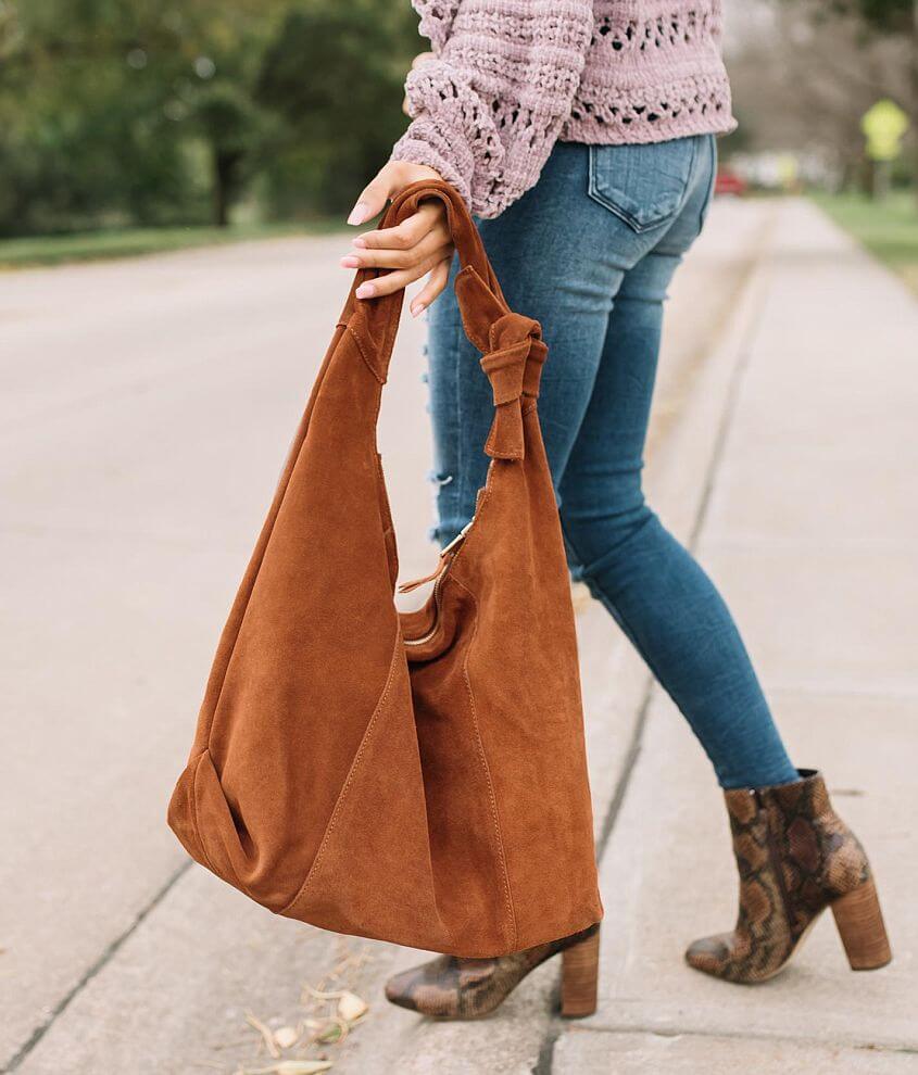 Moda Luxe Emma Suede Hobo Purse - Women's Bags in Tan