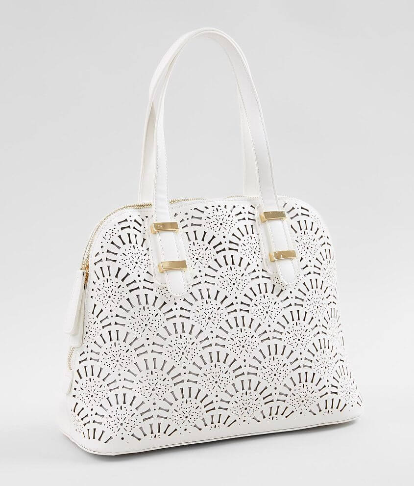 Moda Luxe Alondra Perforated Satchel Purse