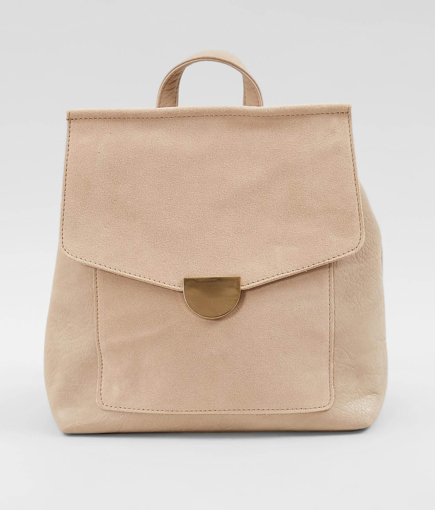 leather and suede backpack