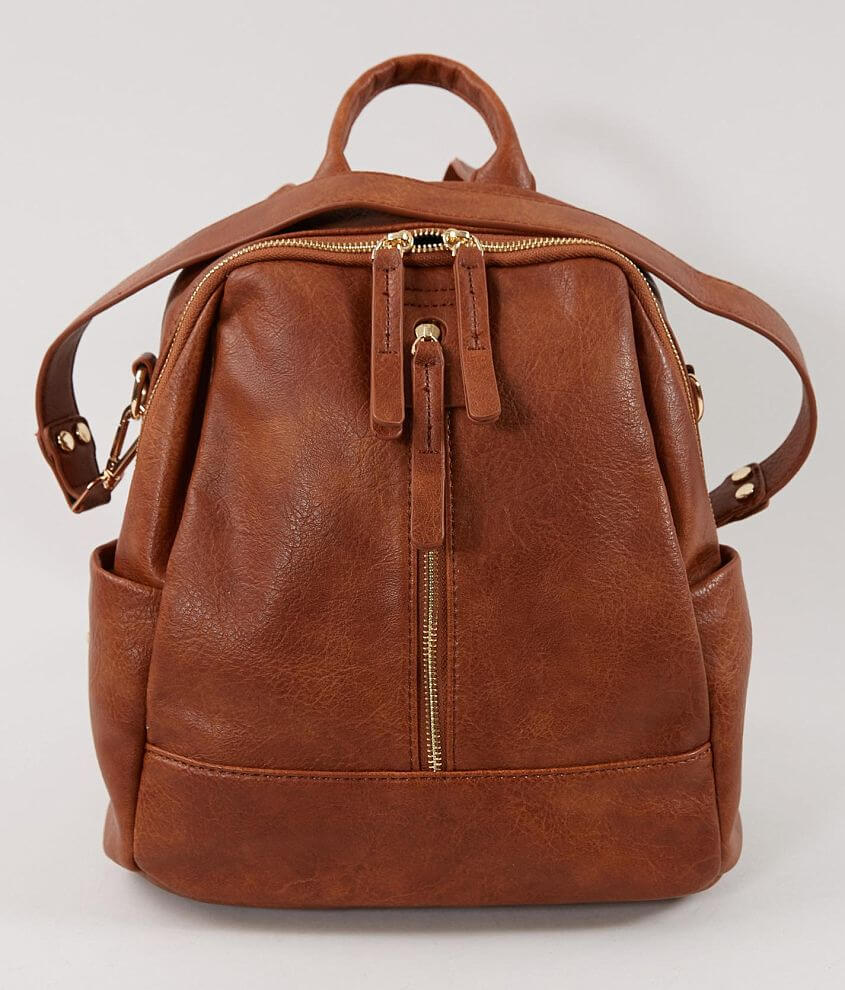 Moda Luxe Center Zip Backpack - Women's Bags in Tan