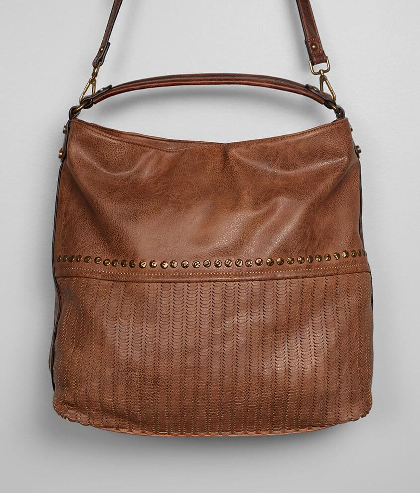 Moda Luxe Distressed Crossbody Purse - Brown , Women's