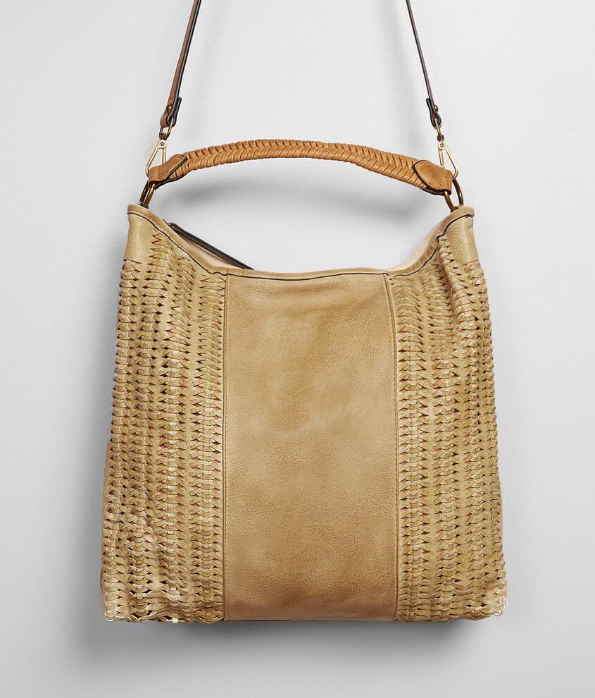 Moda Luxe Allison Weaved Crossbody Purse - Women's Bags in Tan