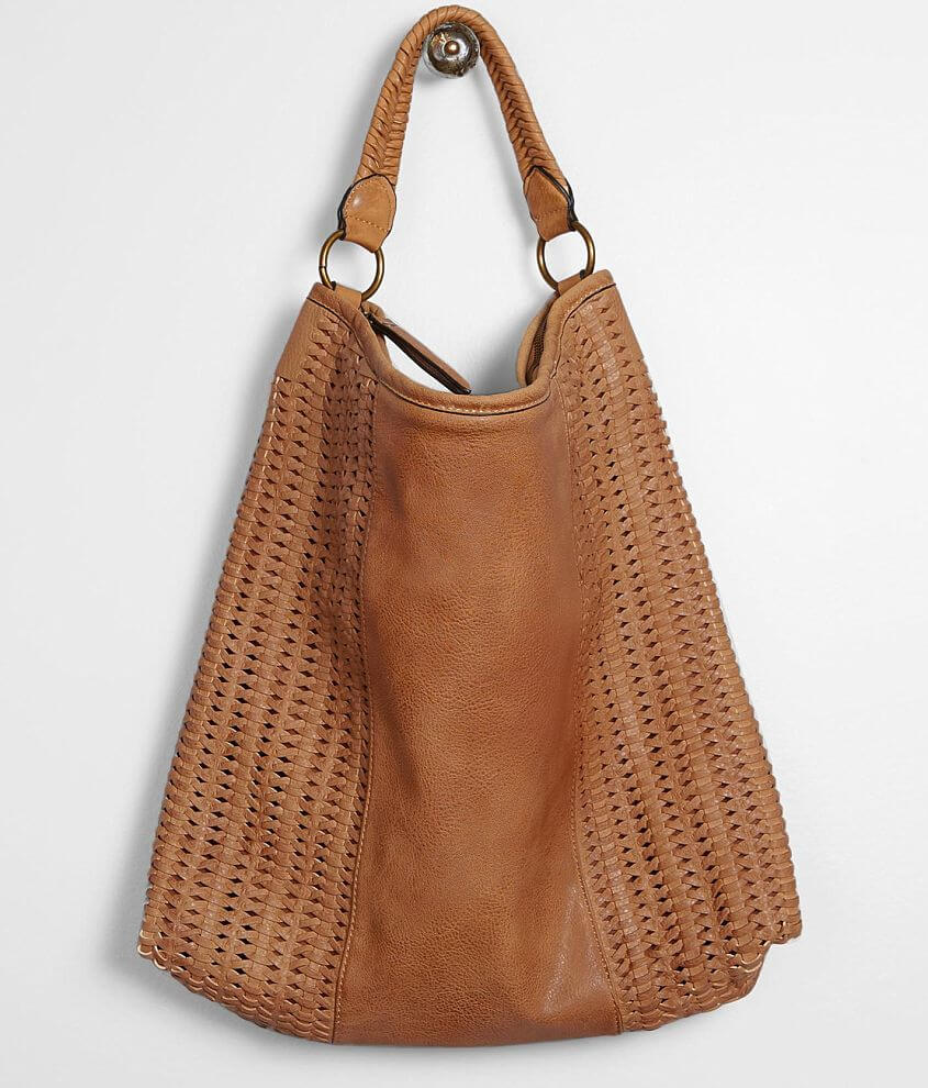 Moda Luxe Allison Weaved Crossbody Purse - Women's Bags in Tan