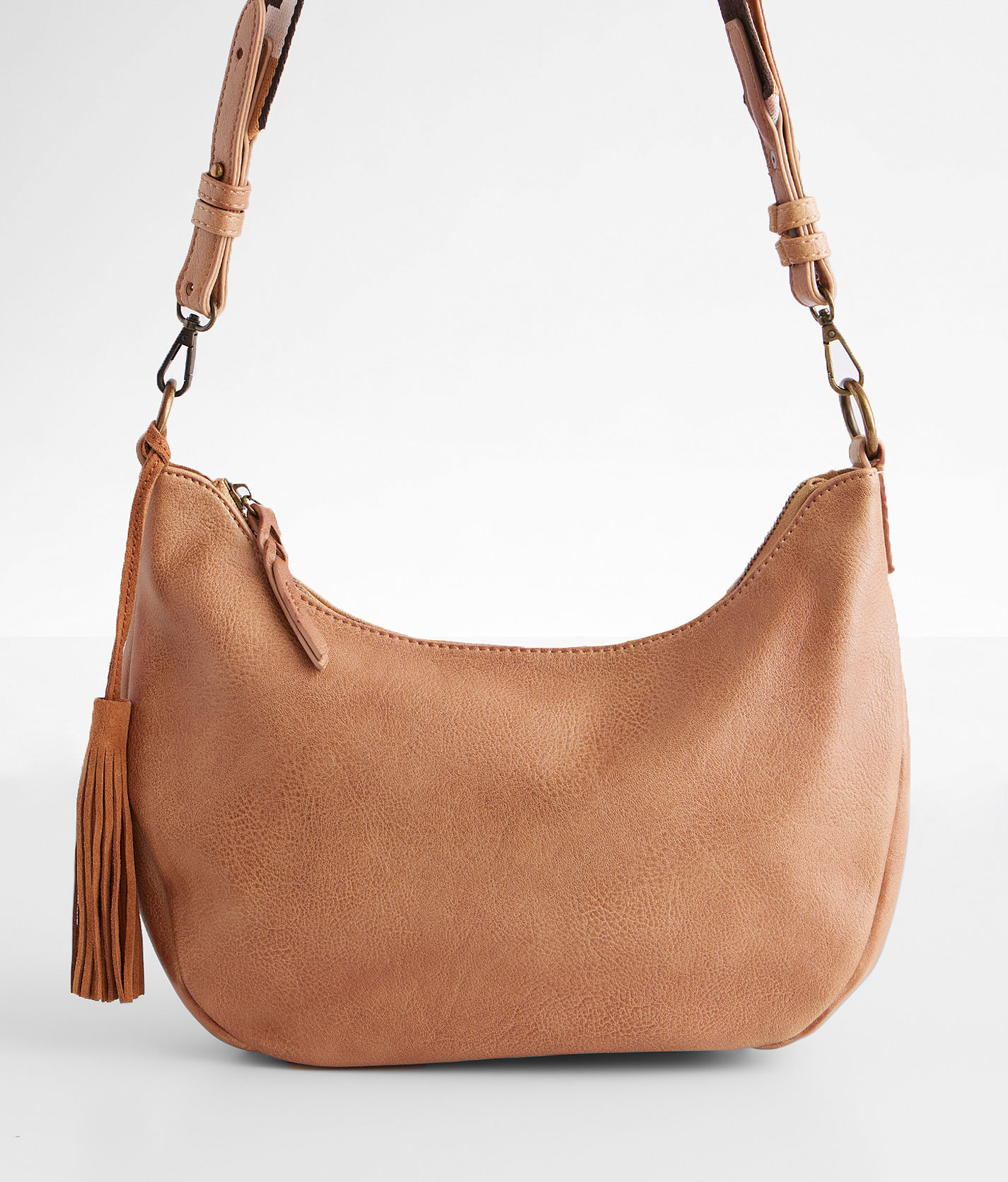 ショルダーバッグ・ポシェット Renewal version minimal leather buckle hobo bag Brown Buckle Shoulder Bag | Parallel