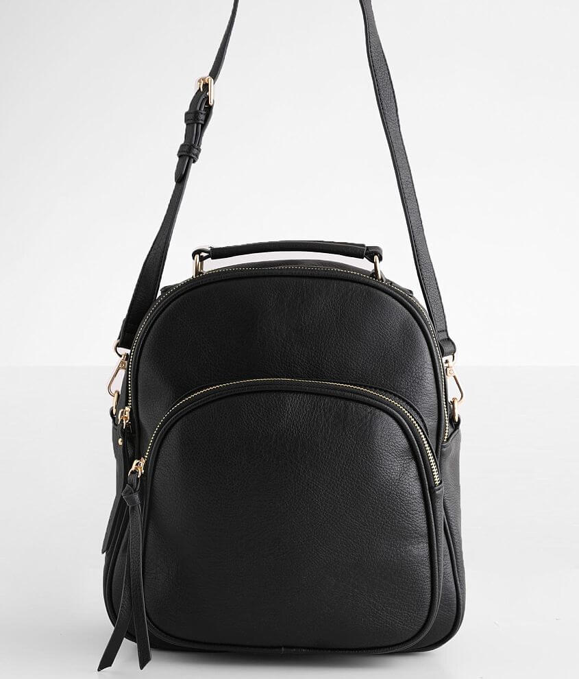 Moda Luxe Faux Leather Convertible Backpack front view