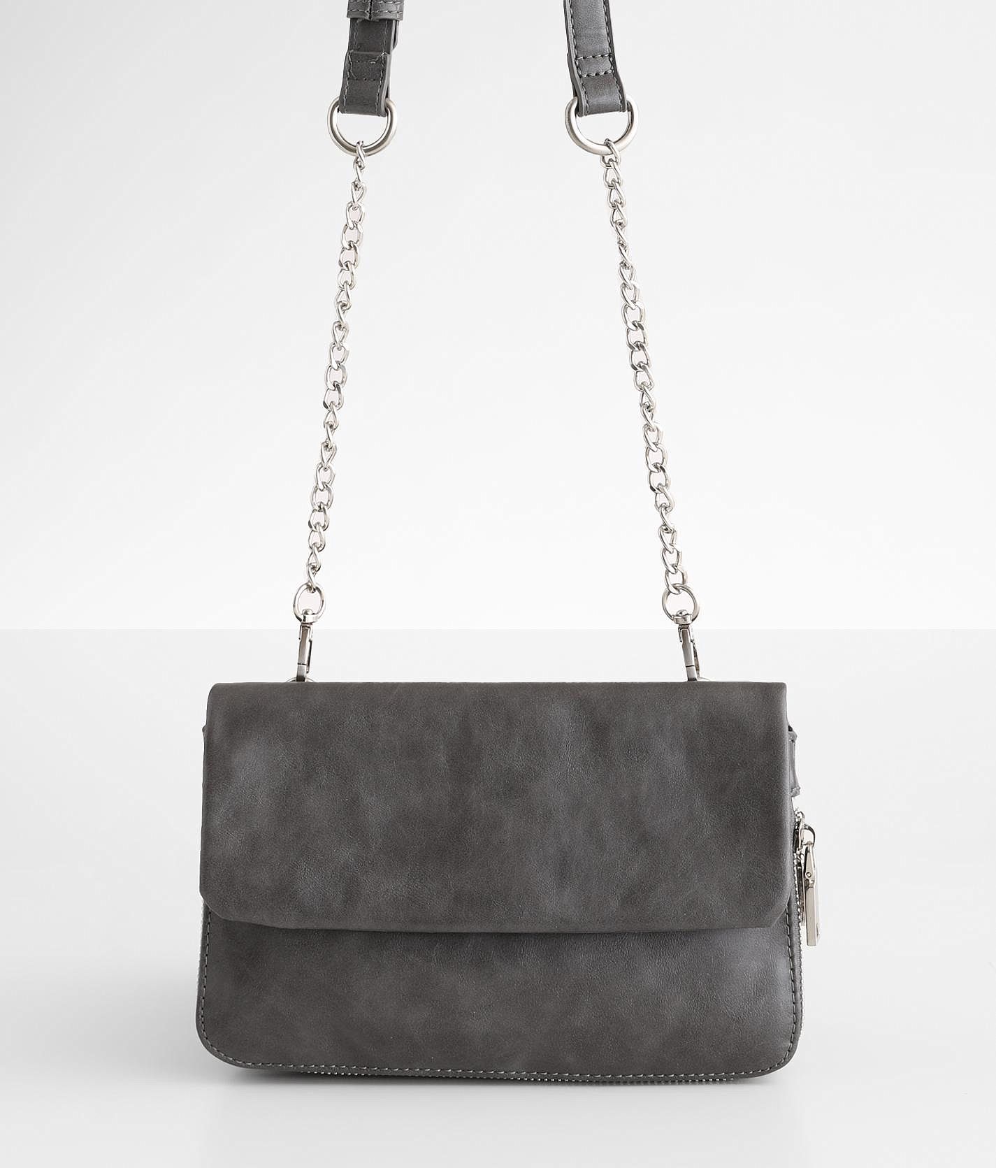 Moda Luxe Crossbody Shoulder Bag Purse Gray Chain Strap