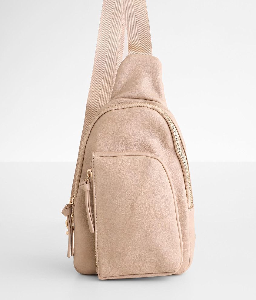 Moda Luxe Center Zip Backpack - Women's Bags in Tan