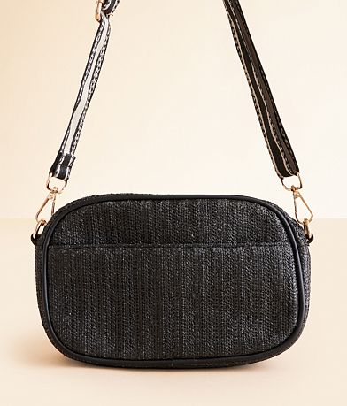 Moda Luxe Woven Crossbody Purse front view