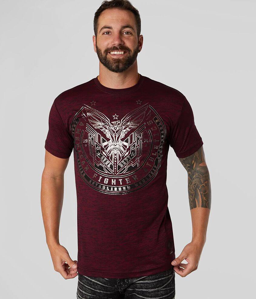 American Fighter Porter T-Shirt - Men's T-Shirts in Black Burgundy | Buckle