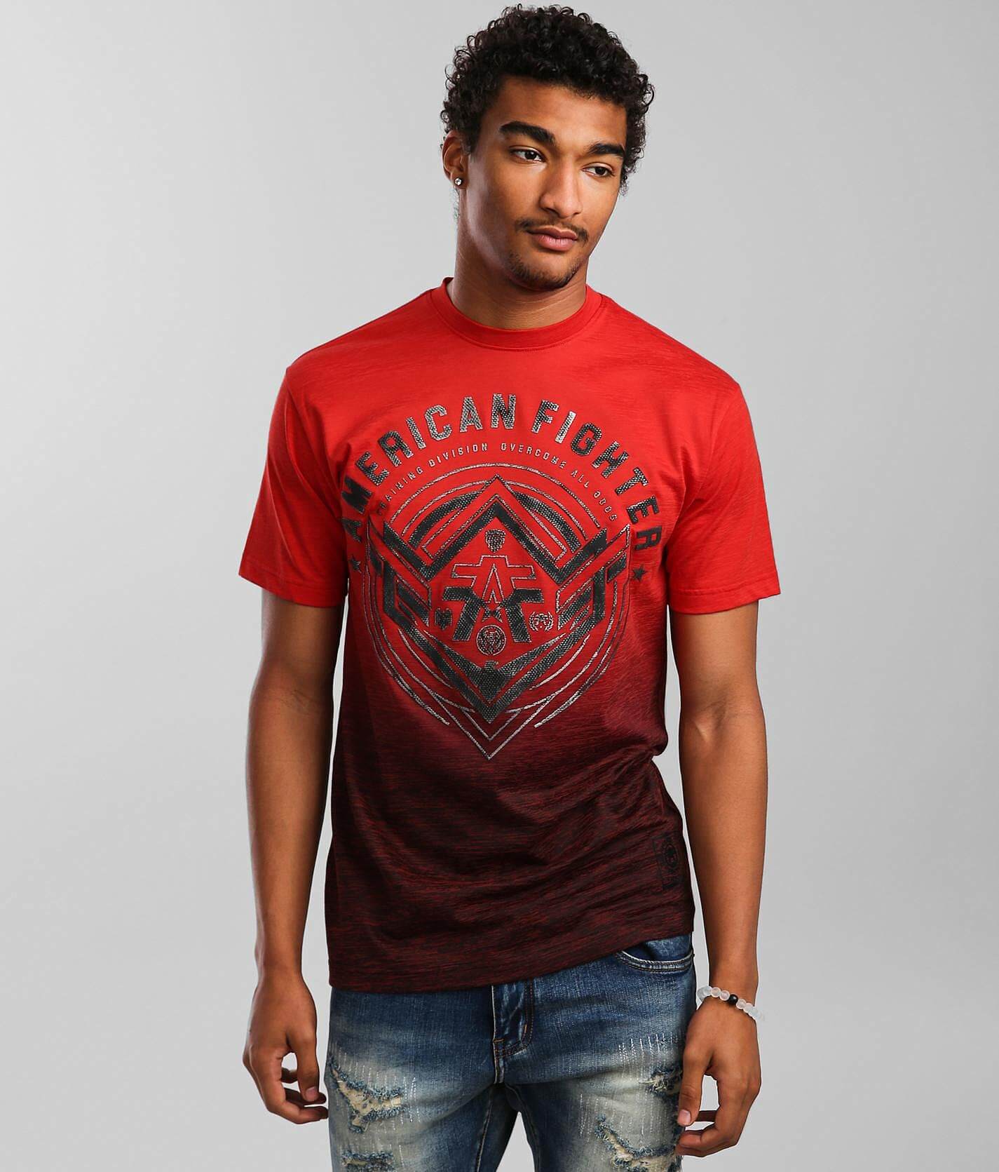 red american fighter shirt