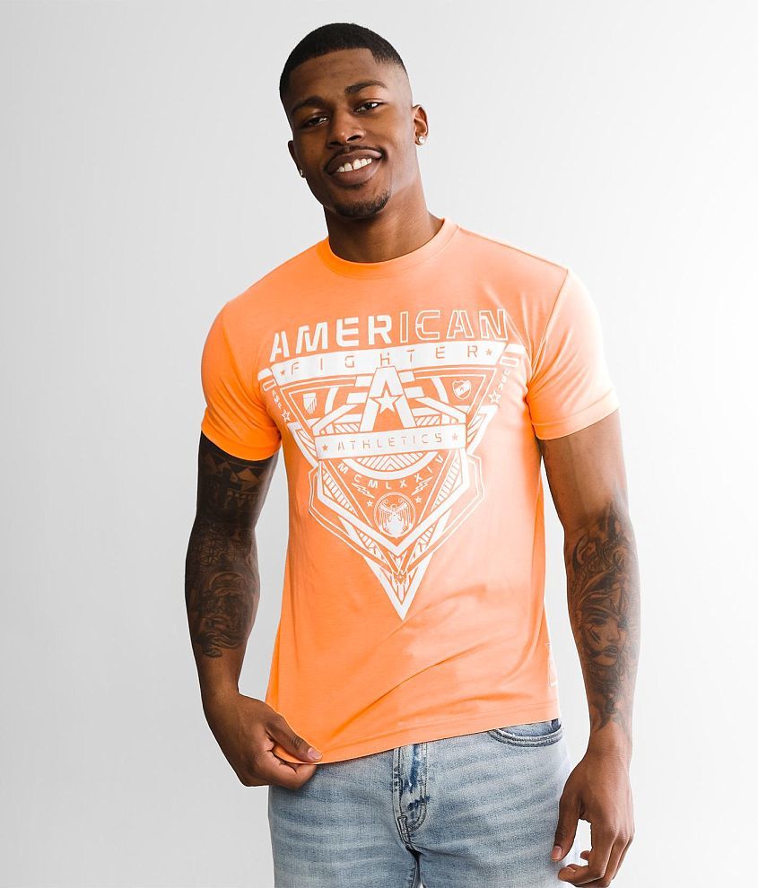 Orange american cheap fighter shirt