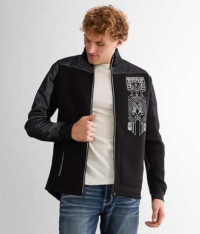 Smuggler's Moon Destructed Denim Stretch Jacket - Men's Smuggler's Moon Destructed Denim Stretch Jacket - Men's