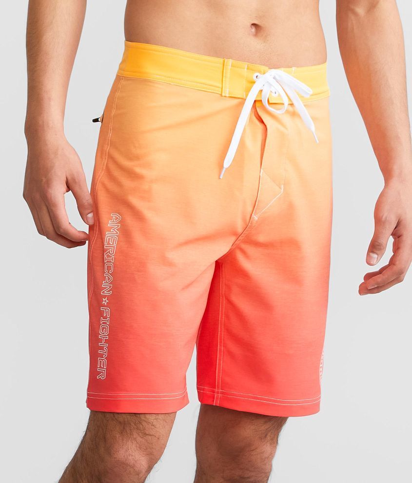 American Fighter Noah Stretch Boardshort Orange 32 8 Inseam Men s