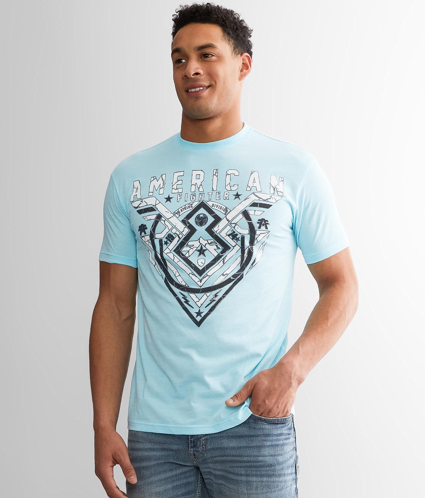 American Fighter Oakview T-Shirt - Men's T-Shirts in Powder Blue 