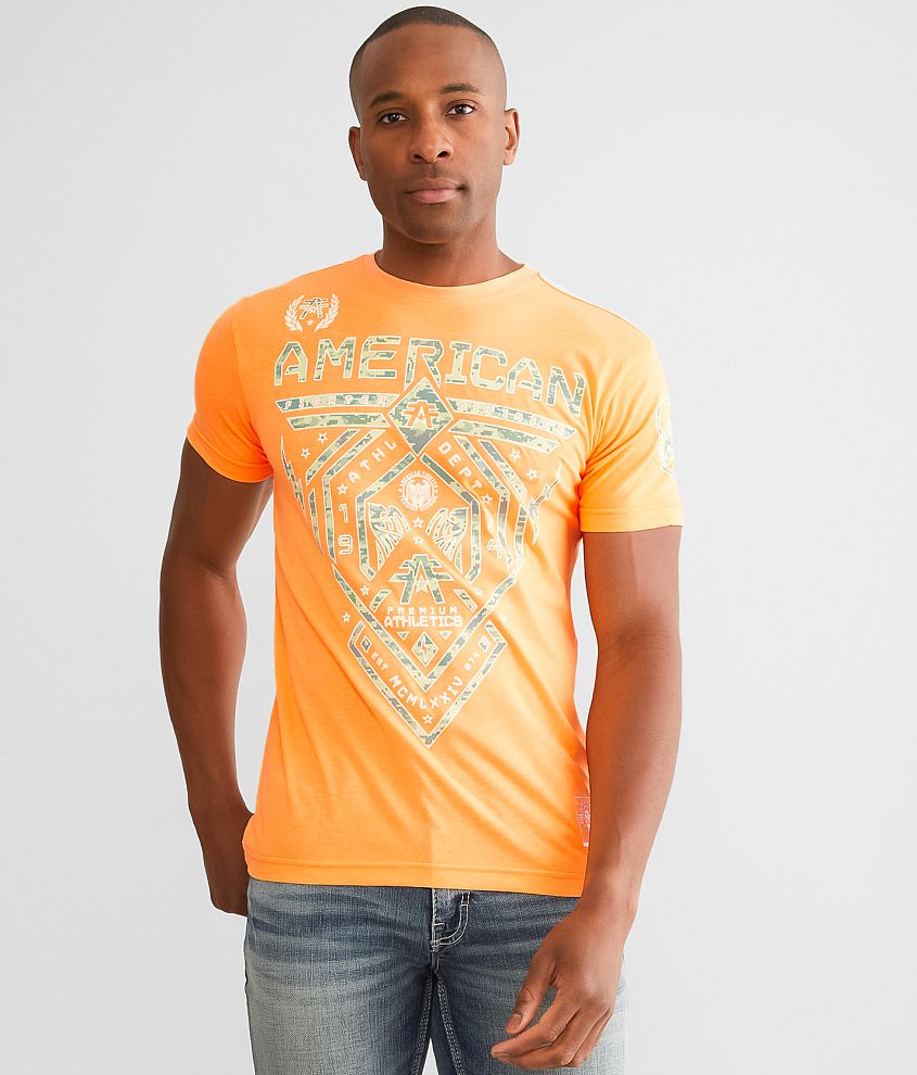 Orange american cheap fighter shirt