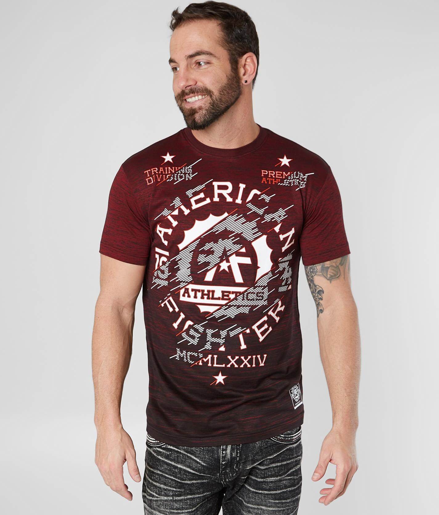 red american fighter shirt