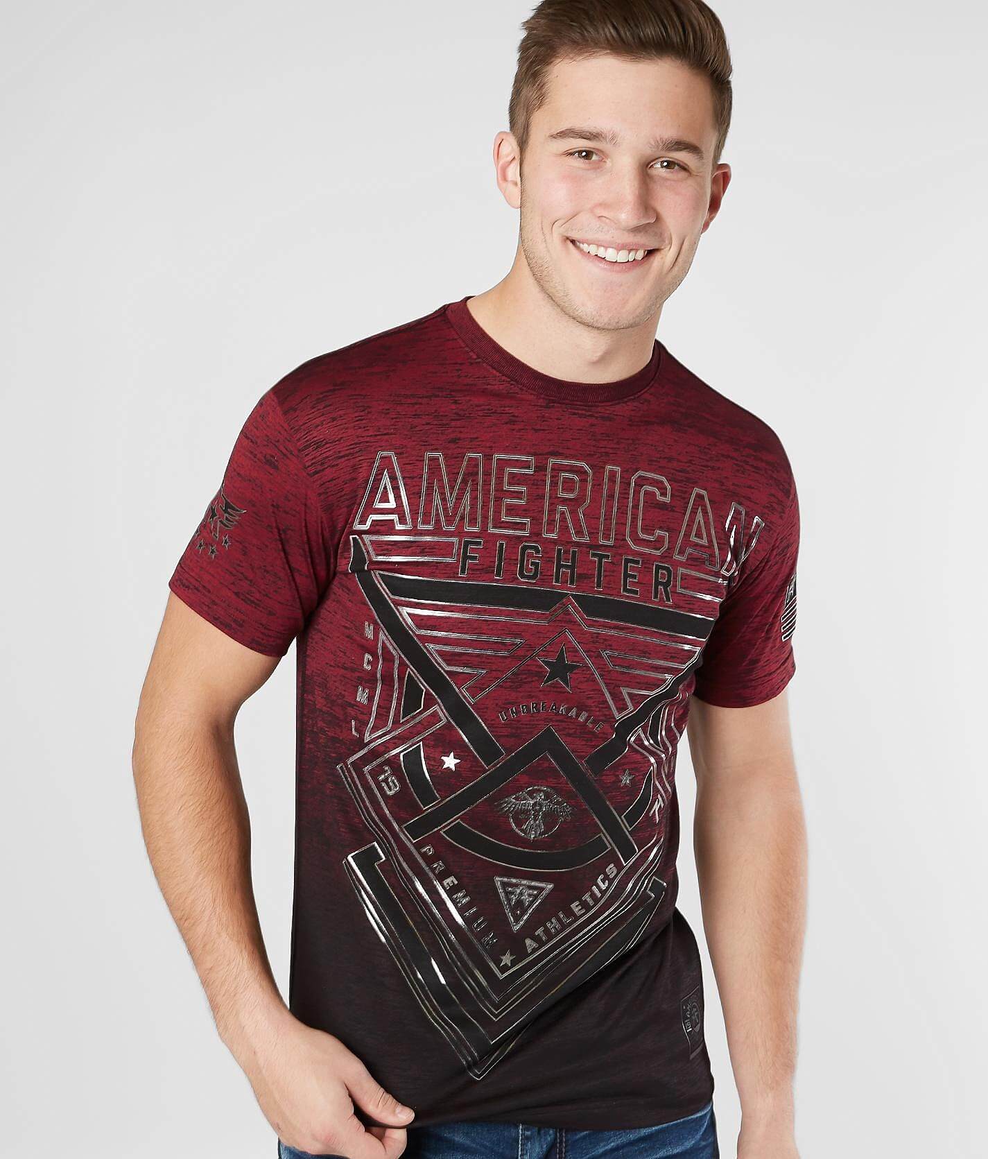 red american fighter shirt