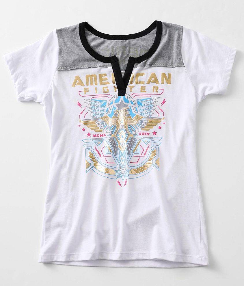 American Fighter Tamarack Split Neck T-Shirt front view