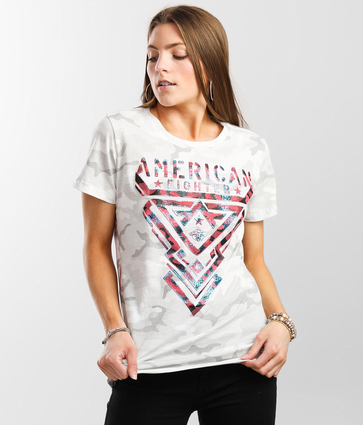 American Fighter Park Ridge Louisiana T-Shirt - Women's T-Shirts in Grey