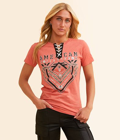 American Fighter Parkside Lace-Up T-Shirt front view