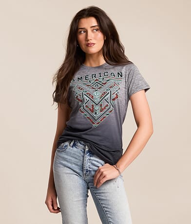 T-shirt Donna American Fighter Richmond – Manica Lunga – Cotone/Poli – Bianco/Grigio - 3